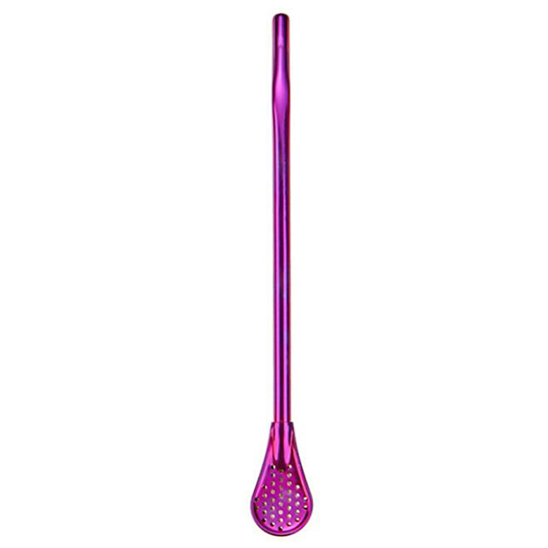 18 cm stainless steel stirring spoon with integrated filter straw - Product view 9