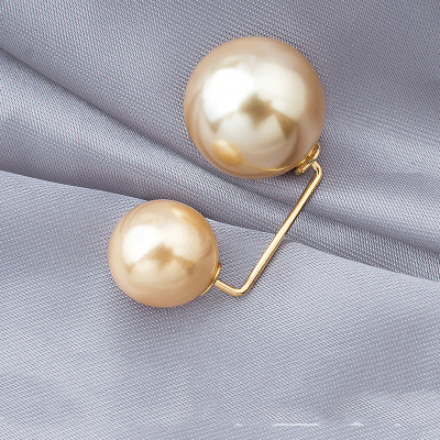 Pearl-style bow brooch skirt waist pin in assorted colors - Main product view