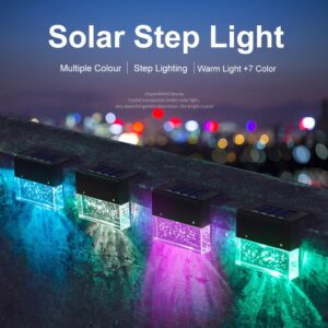Waterproof RGB solar LED step light for a garden fence or outdoor path - Main product view