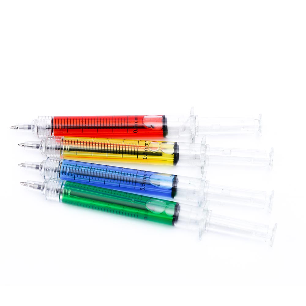 Creative needle tube ballpoint pen in a colorful design - Product view 8