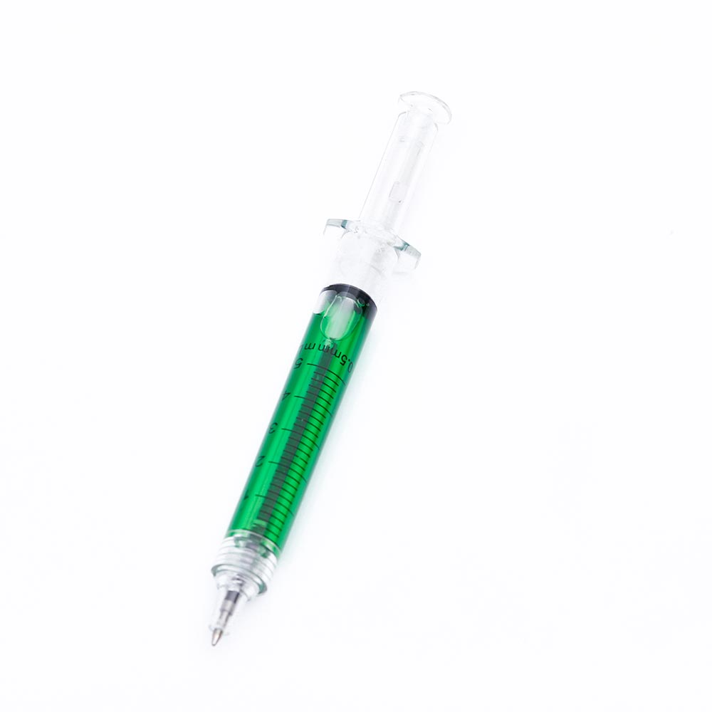 Creative needle tube ballpoint pen in a colorful design - Product view 2