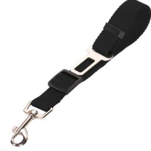 Breathable mesh pet car seat belt with attached walking leash - Main product view