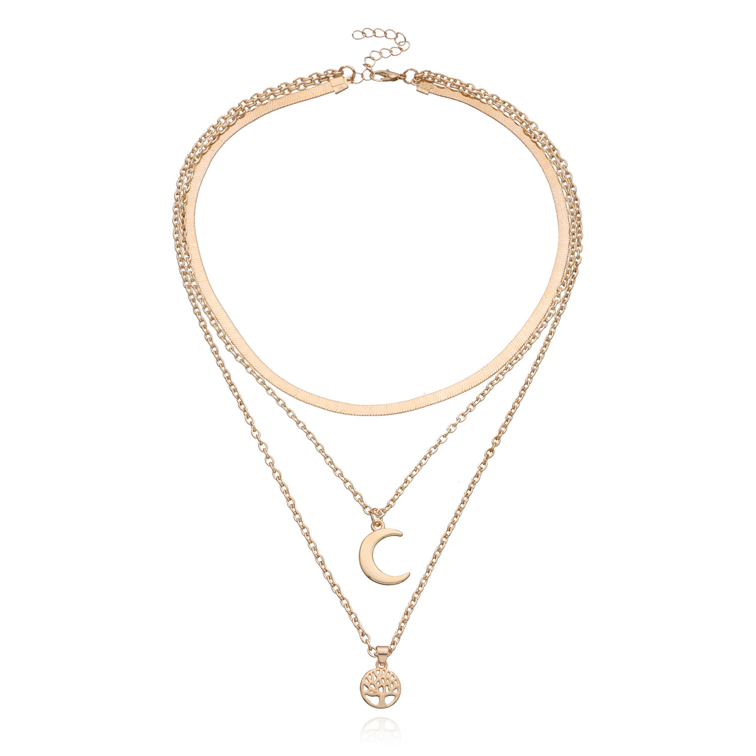 Vintage bohemian layered coin and shell pearl necklace for women - Product view 8