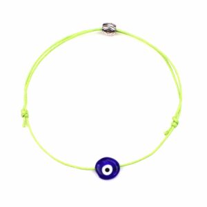Red rope couple bracelet with ceramic and glass resin details - Main product view