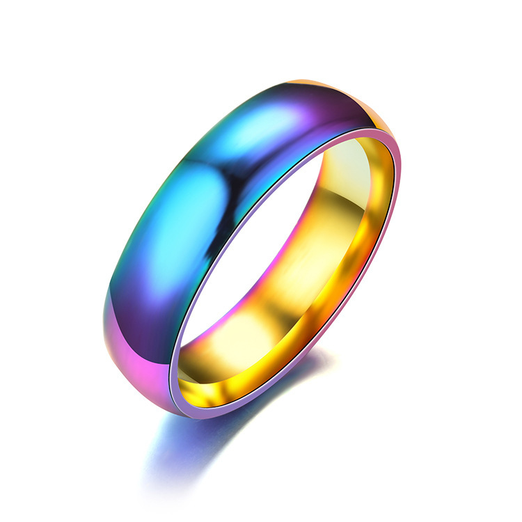 6 mm stainless steel ring with inner and outer ball details - Product view 1