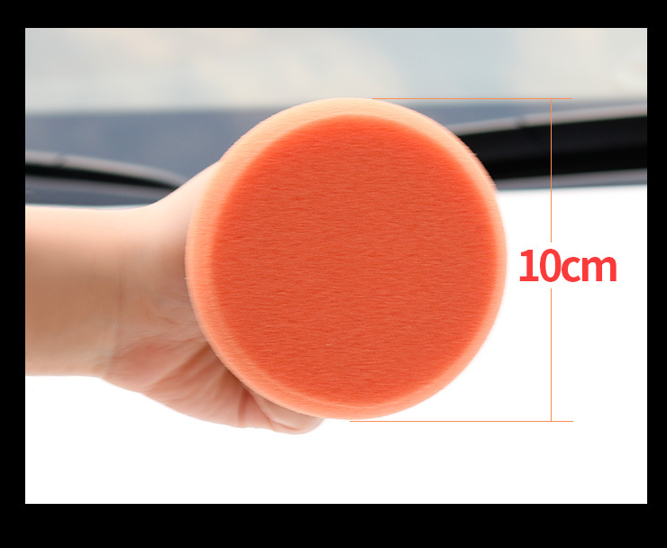 Sponge Handle Round Polishing Waxing Sponge Cleaning Maintenance Tool - Product detail 1 Round car waxing and polishing sponge with handle - Product detail 1