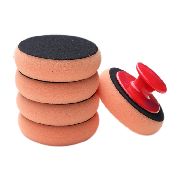 Sponge Handle Round Polishing Waxing Sponge Cleaning Maintenance Tool - Product detail 3 Round car waxing and polishing sponge with handle - Product detail 3