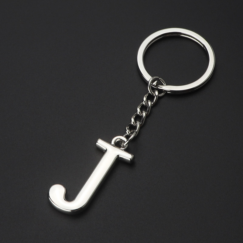 English alphabet letter keychain pendant in zinc alloy - Product view 20