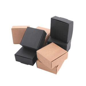 Kraft Paper Box Black Card Small Jewelry Paper Box - Main product view