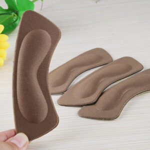 Brown, black, and beige sponge shoe heel stickers and half-size pads - Main product view