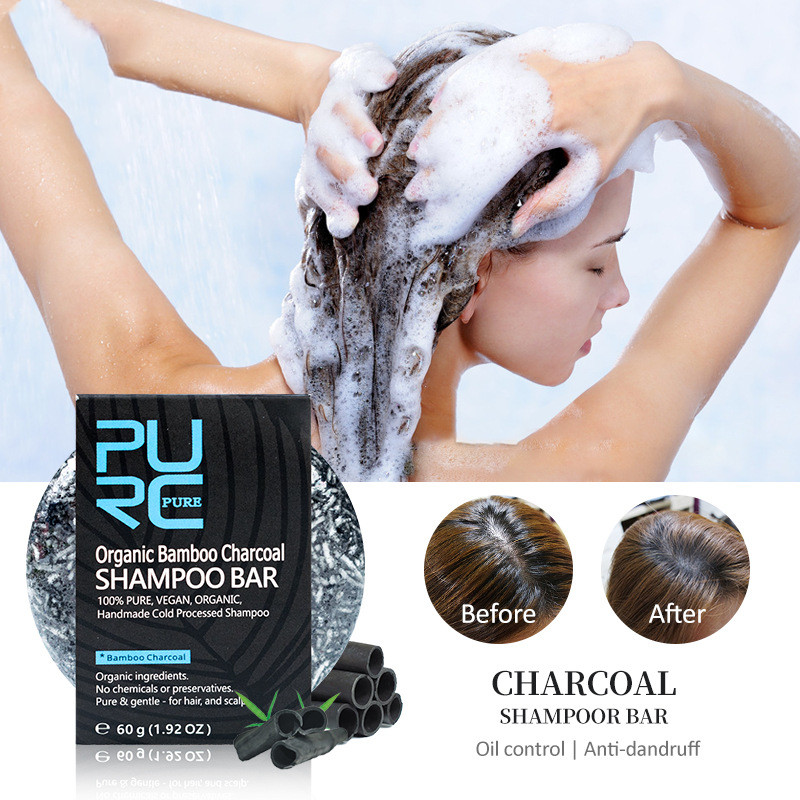 60 g bamboo charcoal shampoo soap bar - Main product view