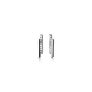 925 silver-style stud earrings in gold-tone and silver-tone options - Main product view
