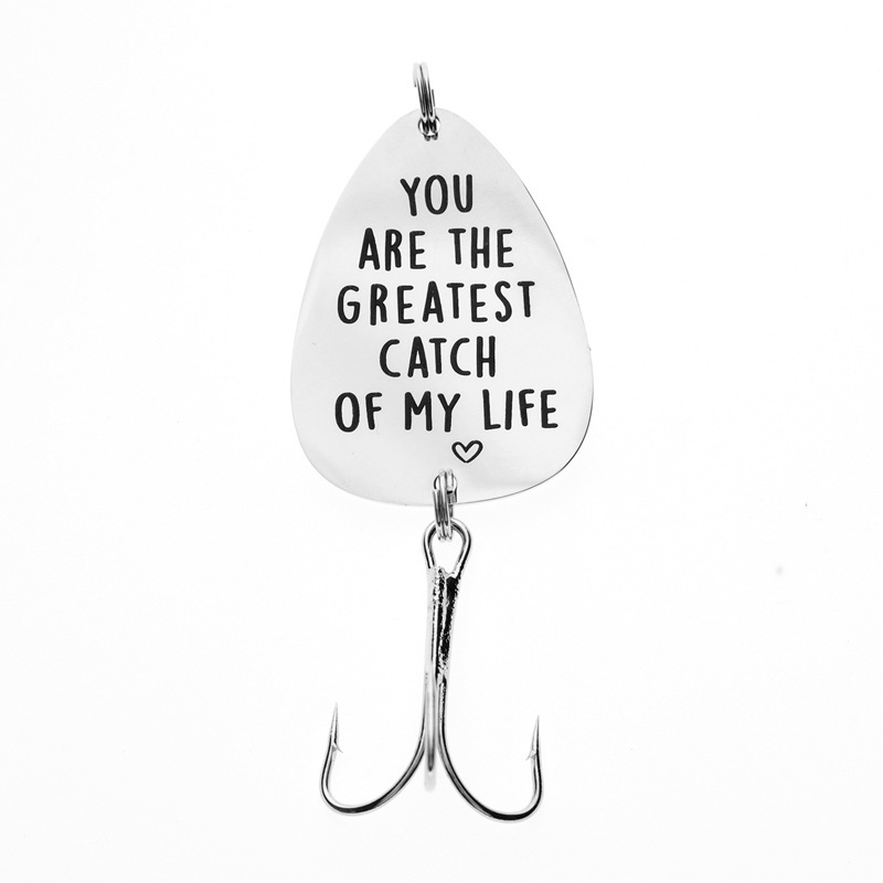 Steel-color fish hook souvenir pendant with pearl and alloy wings - Product view 10