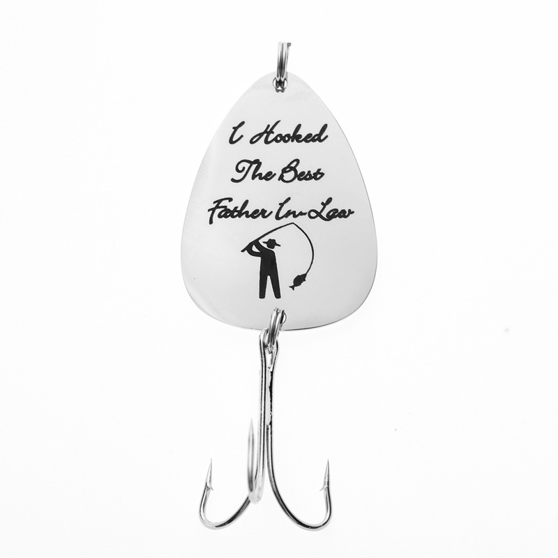 Steel-color fish hook souvenir pendant with pearl and alloy wings - Product view 2