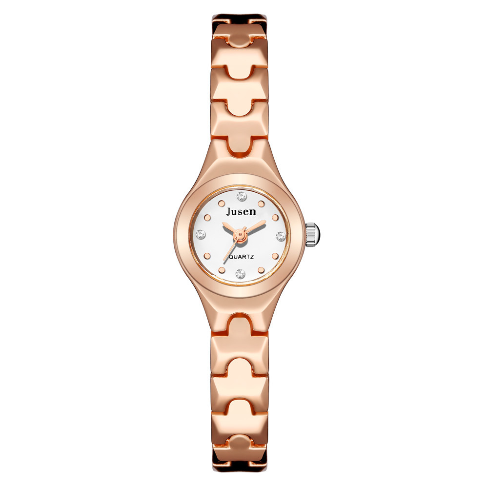 Small women’s quartz bracelet-style watch with round dial and horseshoe buckle - Product view 5