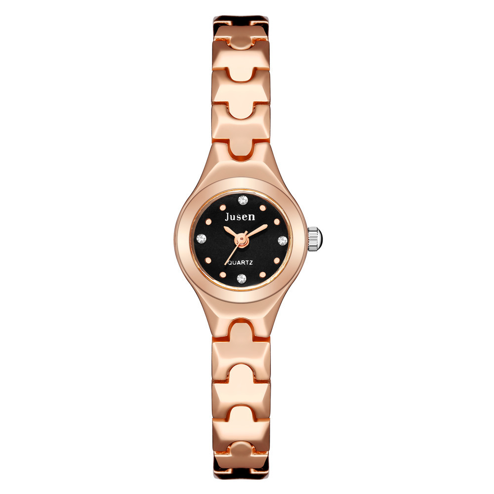 Small women’s quartz bracelet-style watch with round dial and horseshoe buckle - Product view 1