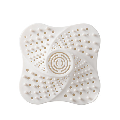 Black silicone hair drain catcher with suction cup base - Product view 3