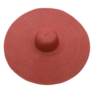 Women's wide brim flat top straw beach hat - Main product view