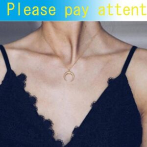 Women’s alloy moon pendant necklace with a single-layer design - Main product view