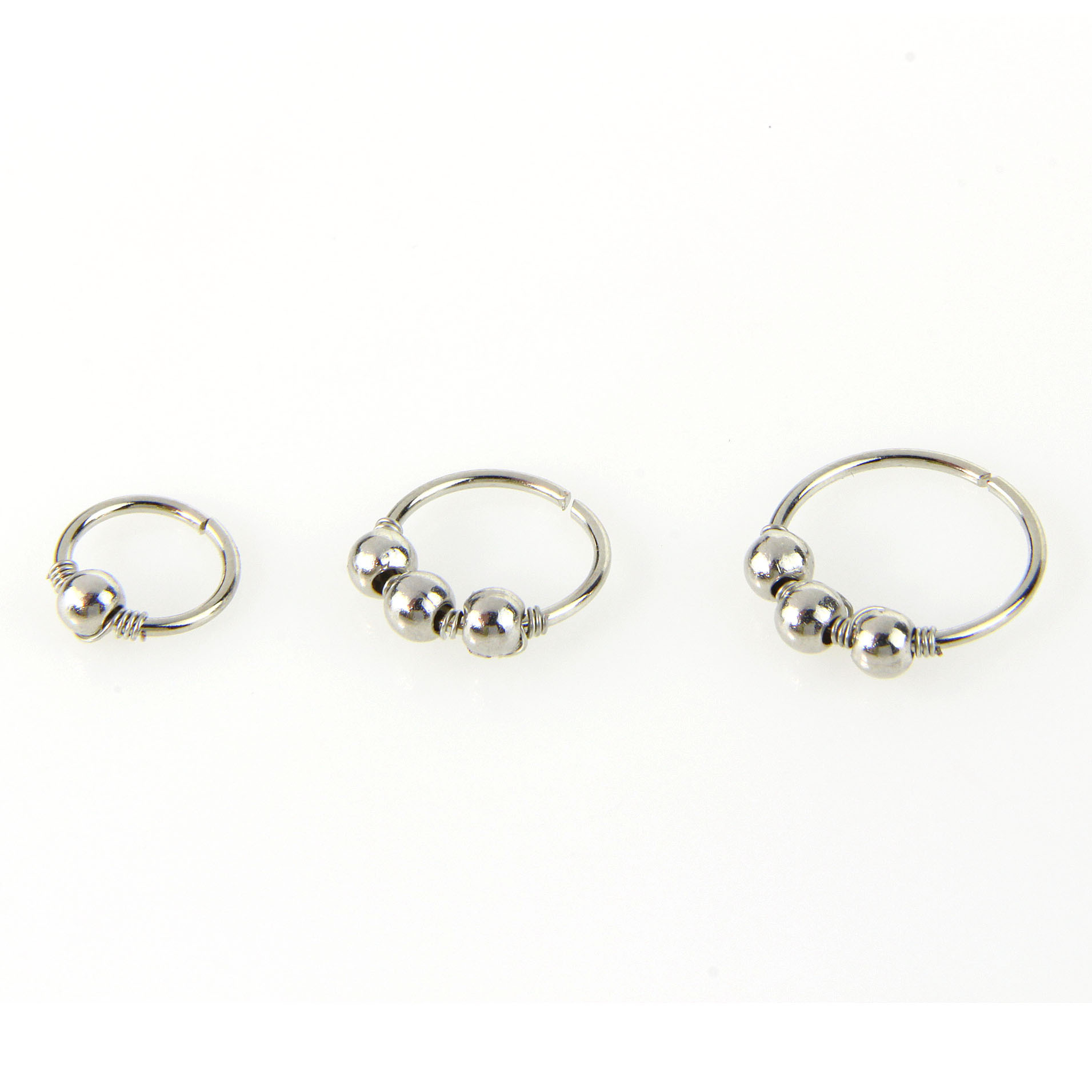 Round stainless steel nose ring with electroplated finish - Product view 5