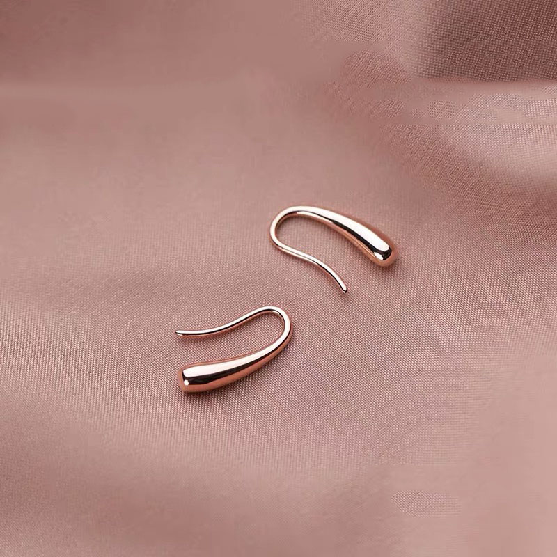 Women's electroplated sterling silver water-drop earrings - Product view 1