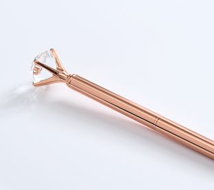 Metal diamond-style rotating ballpoint pen with 1.0 mm bullet tip - Main product view