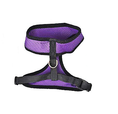 Padded nylon vest for a small dog or cat - Purple-L