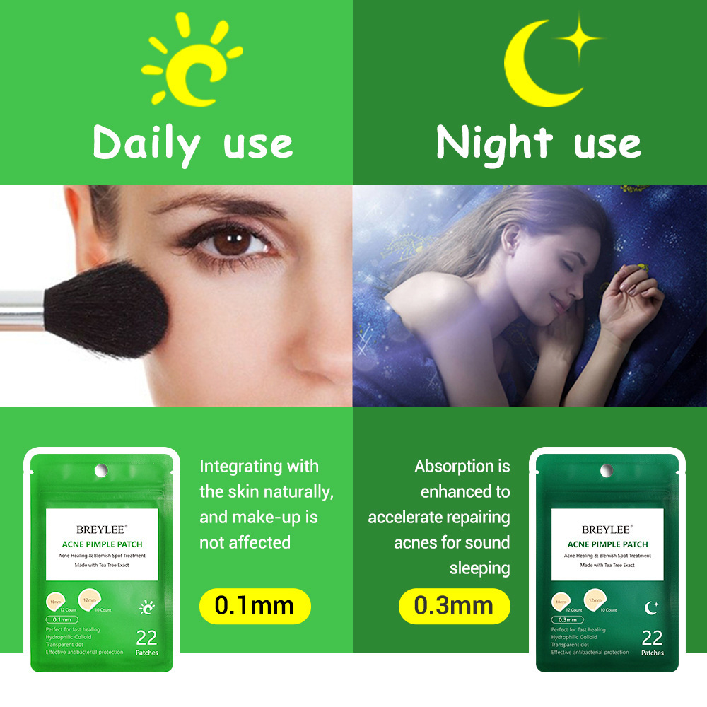 Ultra-thin transparent tea tree acne patch for blemish spot care - Main product view