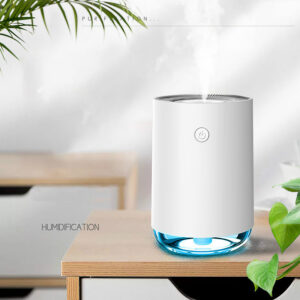 Compact night light humidifier spray diffuser with charging cable - Main product view