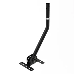 Black adjustable J-pole outdoor TV antenna mounting bracket - Main product view