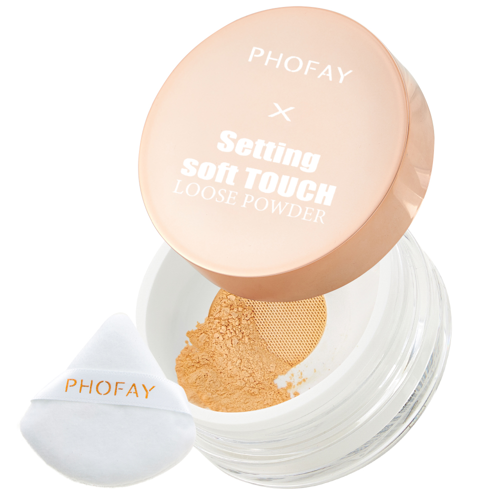 PHOFAY 10g loose setting powder with included puff - Main product view
