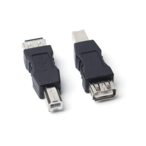 Black USB female to printer male adapter cable - Main product view
