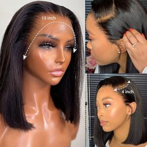 13×4 Lace Front Bob Wig, Straight Texture, Natural Color, Density - Main product view