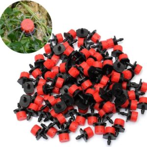 Black adjustable flow dripper for garden irrigation - Main product view