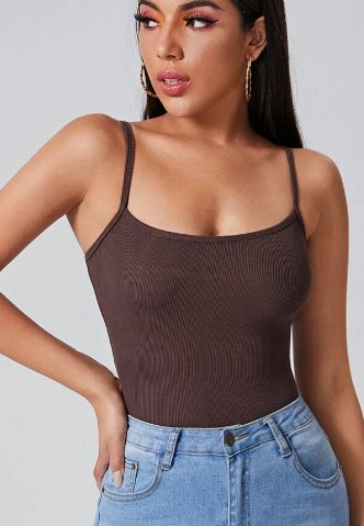 Women's solid color rib-knit halter crop top in white - Product view 3