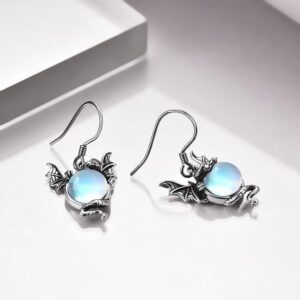 Unisex flying dragon zodiac earrings with an animal-inspired design - Main product view