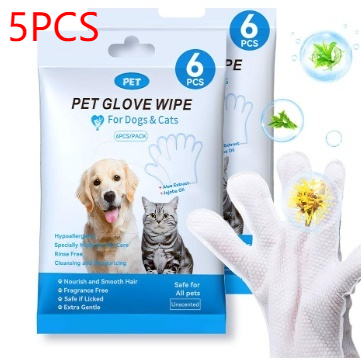 Cat cleaning supplies with disposable gloves, pet wipes and foot cleaning foam - Product view 6