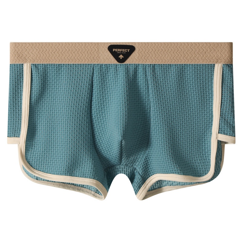 Men’s knitted nylon boxer briefs in a solid color or color-block style - Product view 4