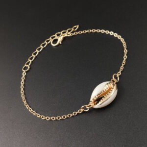 Women's shell-inspired bracelet with electroplated alloy finish - Main product view