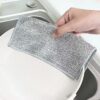 Silver plaid nylon mesh dishcloth for pots and bowls - Main product view