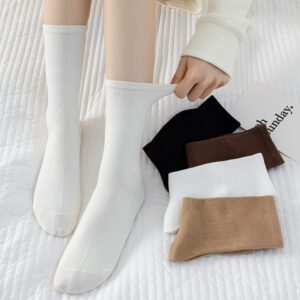Non-slip mid-calf maternity socks in assorted color options - Main product view