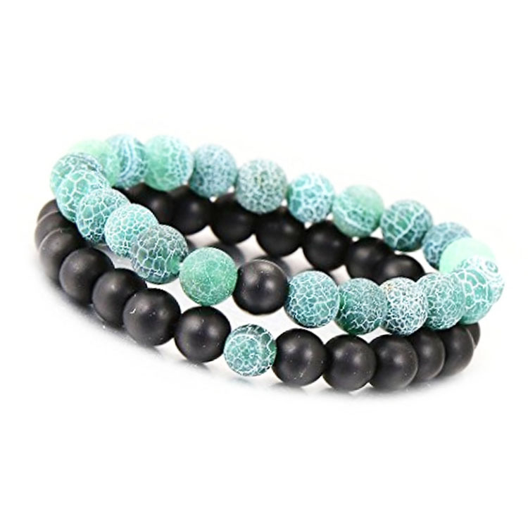 White pine 8mm beaded bracelet in a selected color combination - Product view 11