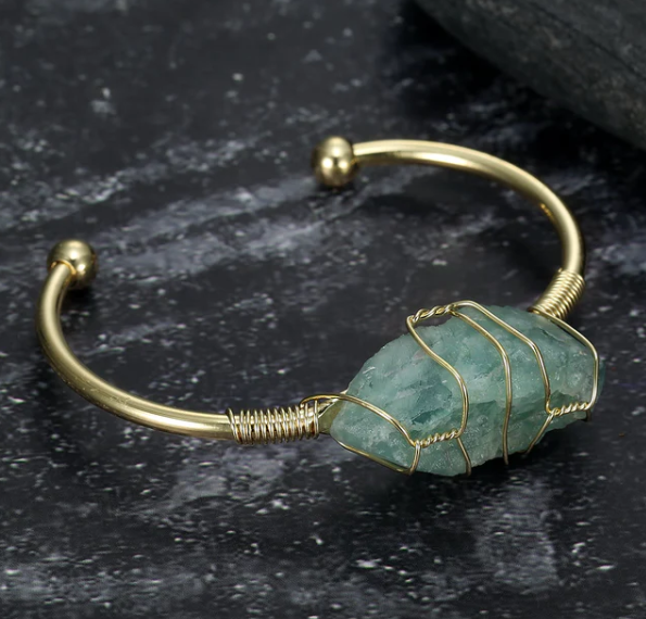 Asgard crafted natural gemstone bangle in a selected gemstone style - Main product view
