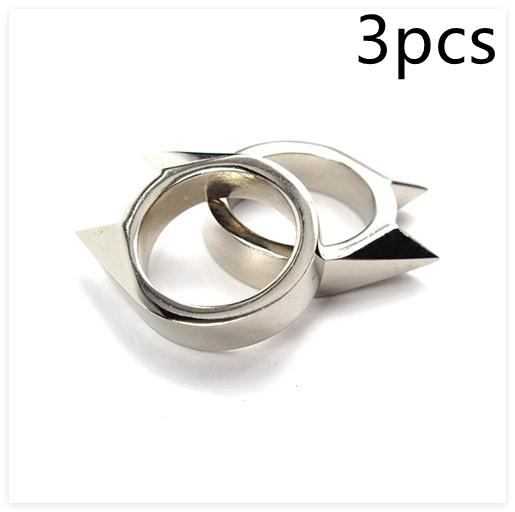Cat ear one-finger clasp fashion ring in an alloy electroplated design - Product view 4