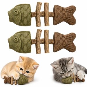 Catnip and silvervine fishbone chew toy set for cats - Main product view