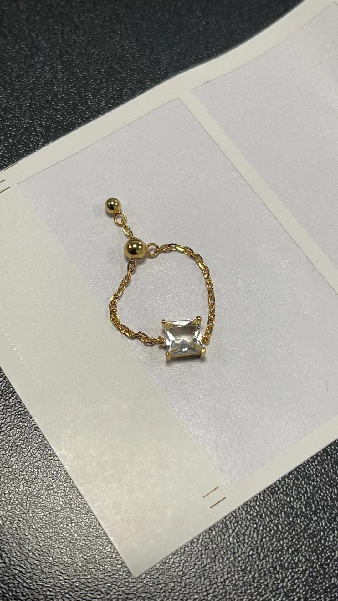 Creative Design Finger Chain Adjustable Ring Chain MOQ20 - Product detail 2 Adjustable silver finger chain ring with Korean-style design - Product detail 2