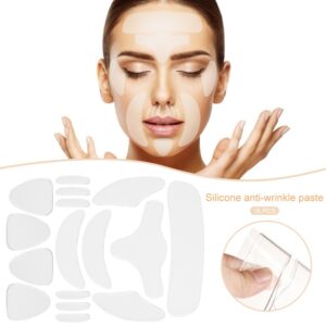 Transparent reusable silicone face patches for cheeks and mouth corners - Main product view
