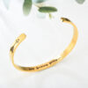 Gold-tone metal butterfly bolo bracelet for women - Main product view