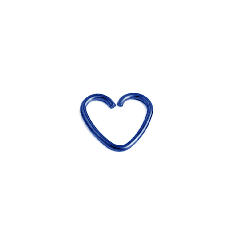 Small heart-shaped metal stud earrings in assorted colors - Product view 5