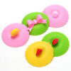 Cute silicone cartoon mug lid in a colorful design - Main product view